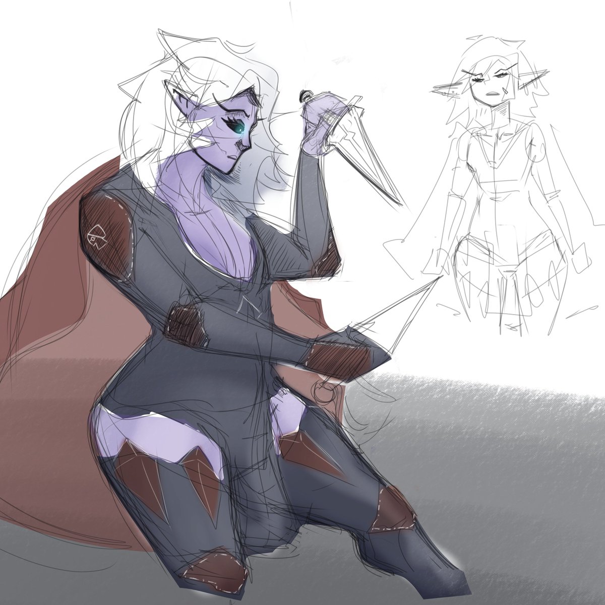 Caper2975's tweet photo. Been really enjoying a new set of brushes, it's a bit rougher than my usual stuff but aiming to improve that!

#dndart #OCArt #digitalart #characterart https://t.co/3KbSb605PI