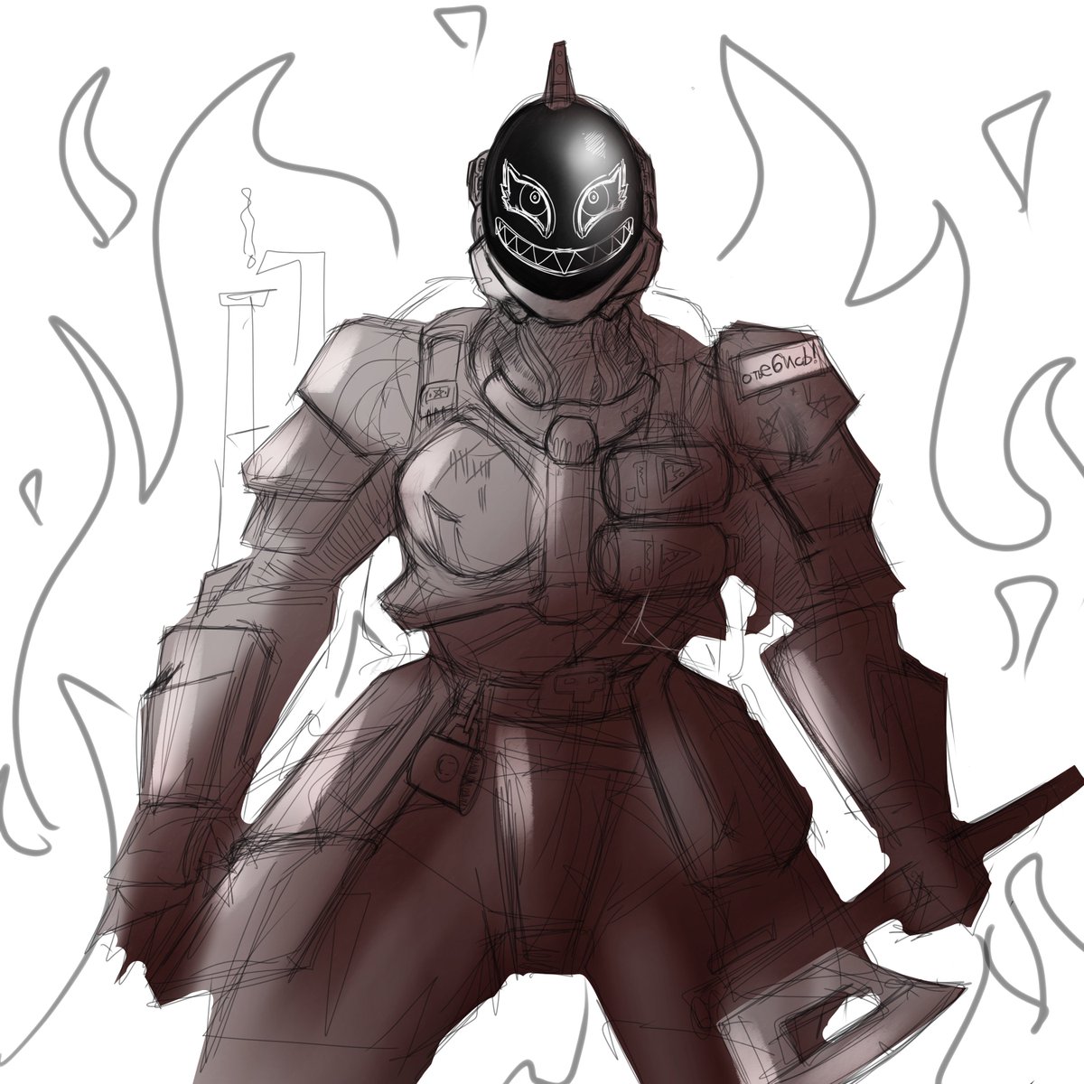 Caper2975's tweet photo. Been really enjoying a new set of brushes, it's a bit rougher than my usual stuff but aiming to improve that!

#dndart #OCArt #digitalart #characterart https://t.co/3KbSb605PI