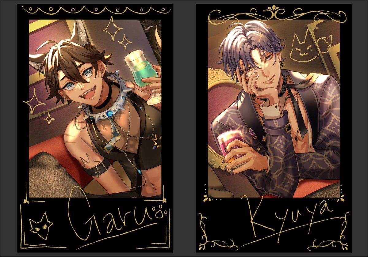 やっぱりイラストは絵垢にあげてきたので友達にあげたネップリチェキ風のやつ✍️