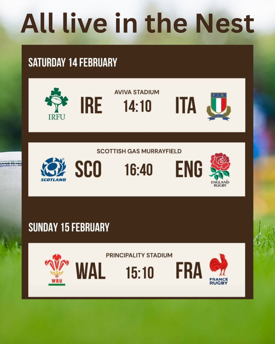 We will be showing every match throughout the weekend so pop down to the Wren for a drink and rugby 🍺🍺