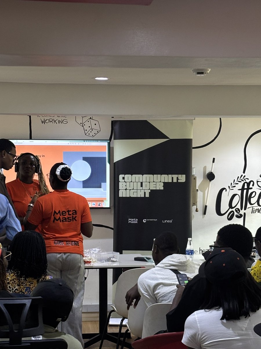 Currently live <a href="/MetaMask/">MetaMask 🦊</a> community builder night, Africa.
