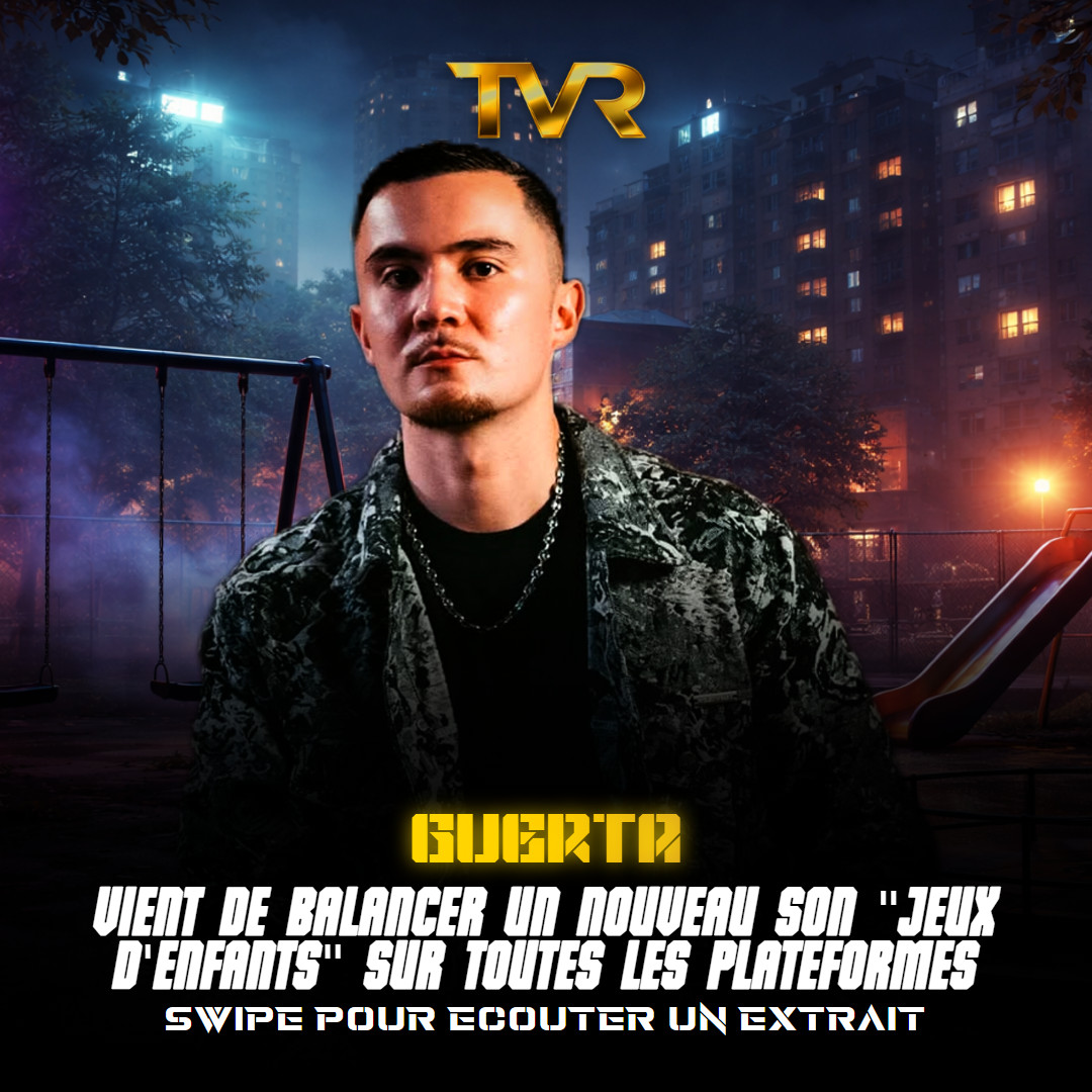 tv_rap_officiel's tweet photo. Nouveau son dispo 🎧🔥
Guerta balance “Jeux d'enfants” sur les plateformes. Un retour qui capte déjà l’attention 🎶 Le morceau est en ligne, prêt à tourner en boucle. À toi d’aller écouter et te faire ton avis 👀
#guerta #jeuxdenfants #rapfr #nouv... https://t.co/II6lOa5Zmm