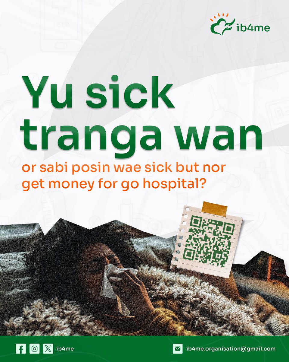 ib4mesalone's tweet photo. Yu Sick Tranga Wan? 🤧 

Or yu sabi posin wae sick but not get money for go hospital?

ib4me dae for people dem wae dae look help….lek medical bills, school fees, travel for better course, en any other serious need wae dem get.

Now you able create you yone campaign https://t.co/vV2mLOrPaC