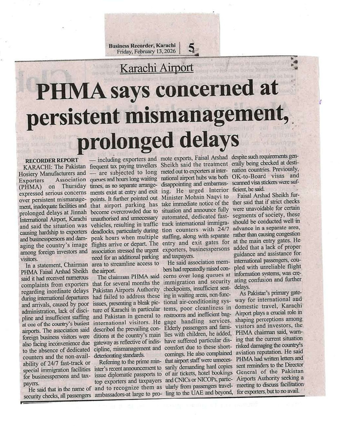 PHMAofficial's tweet photo. PHMA has urged the authorities to establish dedicated fast-track immigration counters for exporters to facilitate smoother and quicker international travel

Initiative aims to support the business community, enhance trade mobility &amp; strengthen Pakistan’s export competitiveness. https://t.co/v3dAK03Loy