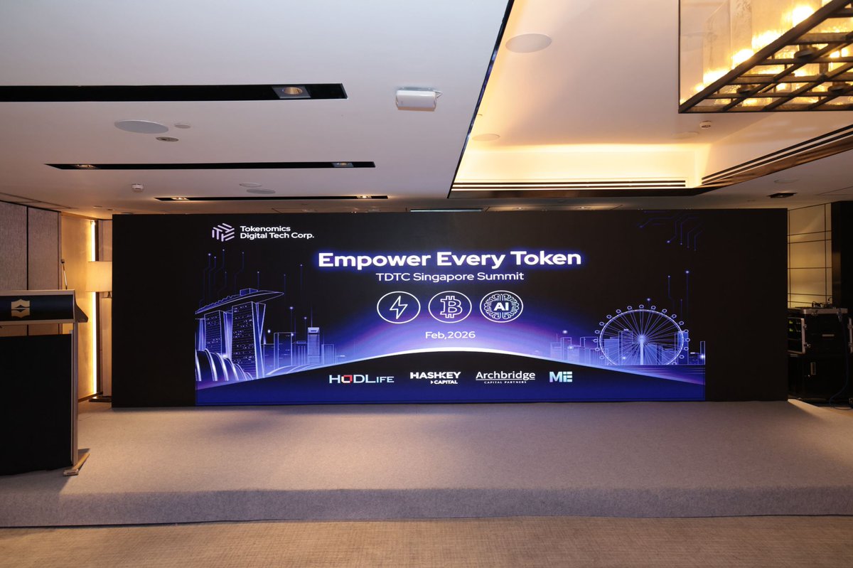 TDTCGlobal's tweet photo. TDTC recently hosted the Empower Every Token Summit at our Singapore headquarters, bringing together industry leaders across AI, blockchain, and energy infrastructure to discuss the future of intelligent computing and digital infrastructure.

The summit featured keynote remarks, panel discussions, and strategic partnership signings, with a shared focus on how power, computing, and digital assets are converging in the next phase of the global digital economy.

Thank you to our co-hosts, partners, and speakers for contributing to a thoughtful and forward-looking discussion.

Read more here 👉 : https://t.co/HoHHLh7hoN