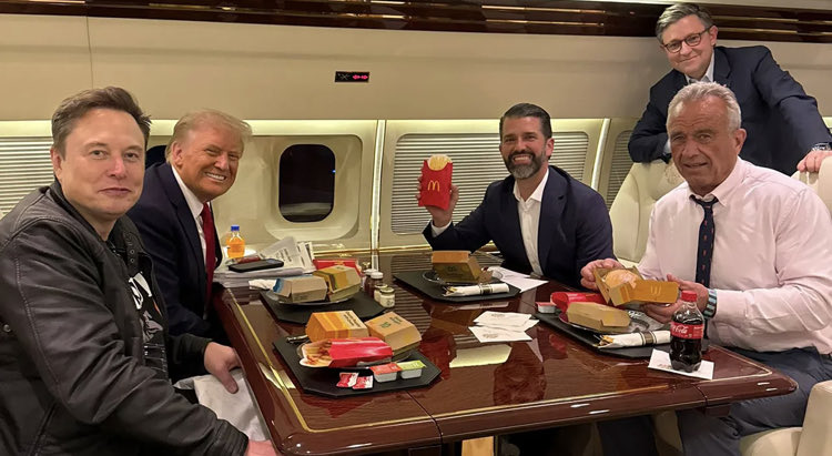 Trump, Trump Jr., Musk, RFK Jr., Lutnick, and Thiel. 

Every single one of them has now been linked to Jeffrey Epstein through emails, flight logs, or financial ties. 

The US traded "drain the swamp" for the Lolita Express VIP list. 

This is the Epstein administration