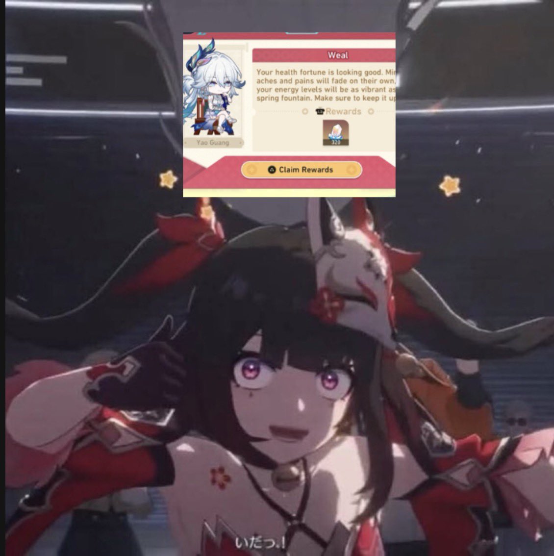 Jey3o37's tweet image. How my dumbass looks like every day thinking I’d actually win the 100 pulls