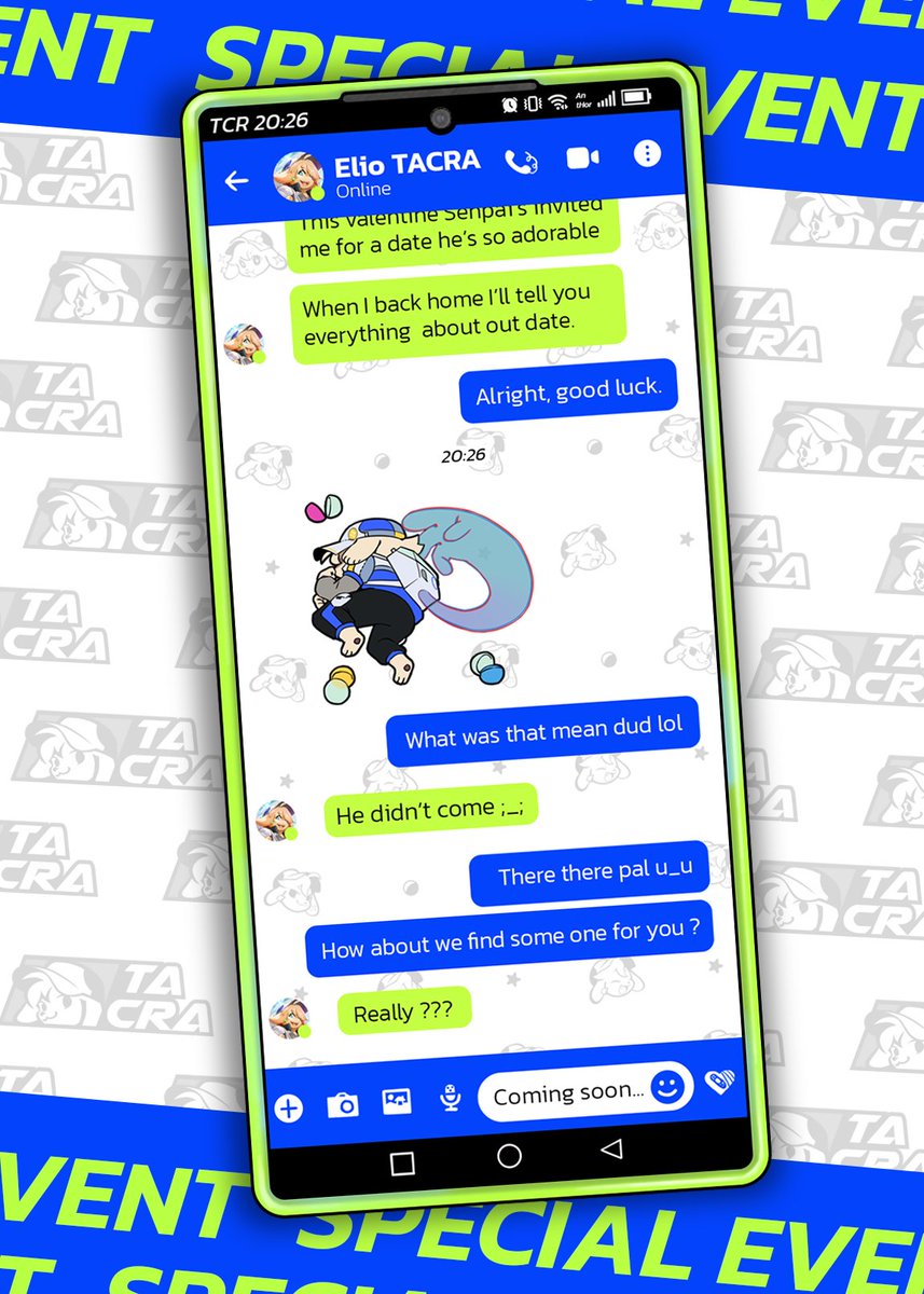 (English below)
VALENTINE SPECIAL EVENT
Happy Valentine's Day!

เอลิโอ้โดนเทเดทเสียแล้ว
ใครอยากมาดามใจหมาเด็กกัน ก็อย่าลืมติดตามอีเวนท์พิเศษเร็วๆ นี้นะครับผม!

Our little doggo needs someone to fix his broken heart. Stay tuned for this February event!

#TACRA 
#TACRA_MARKET2026