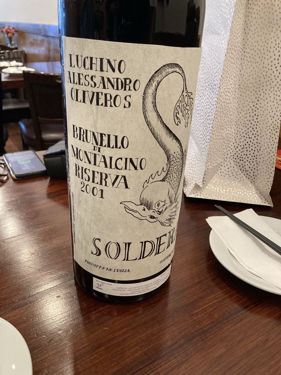 DoliverosDaniel's tweet photo. Specially bottled by the late Maestro #Soldera,a 5liter of his exquisite 01 #BrunellodiMontalcino riserva,opened to celebrate my beloved son Luchino’s wedding (his birth year) simply flawless,and the greatest #wine from the region along w/the 55 Biondi-Santi riserva I have tasted https://t.co/zaWgtpeab6