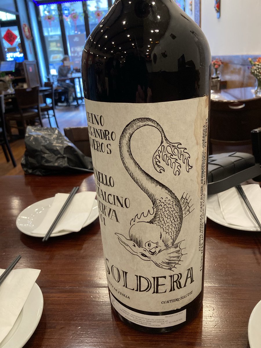 DoliverosDaniel's tweet photo. Specially bottled by the late Maestro #Soldera,a 5liter of his exquisite 01 #BrunellodiMontalcino riserva,opened to celebrate my beloved son Luchino’s wedding (his birth year) simply flawless,and the greatest #wine from the region along w/the 55 Biondi-Santi riserva I have tasted https://t.co/zaWgtpeab6