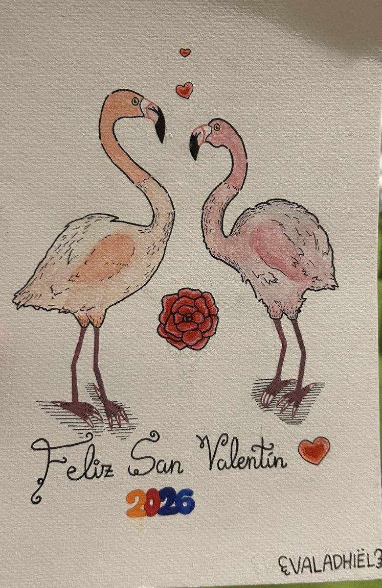 Tarjeta de San Valentín que le hice a mi pareja este año. Hacemos 7 años juntos hoy 💜🥰

Hacía años que no tocaba las acuarelas... y estoy contenta con el resultado!

Feliz día del amor y de la amistad! 💘