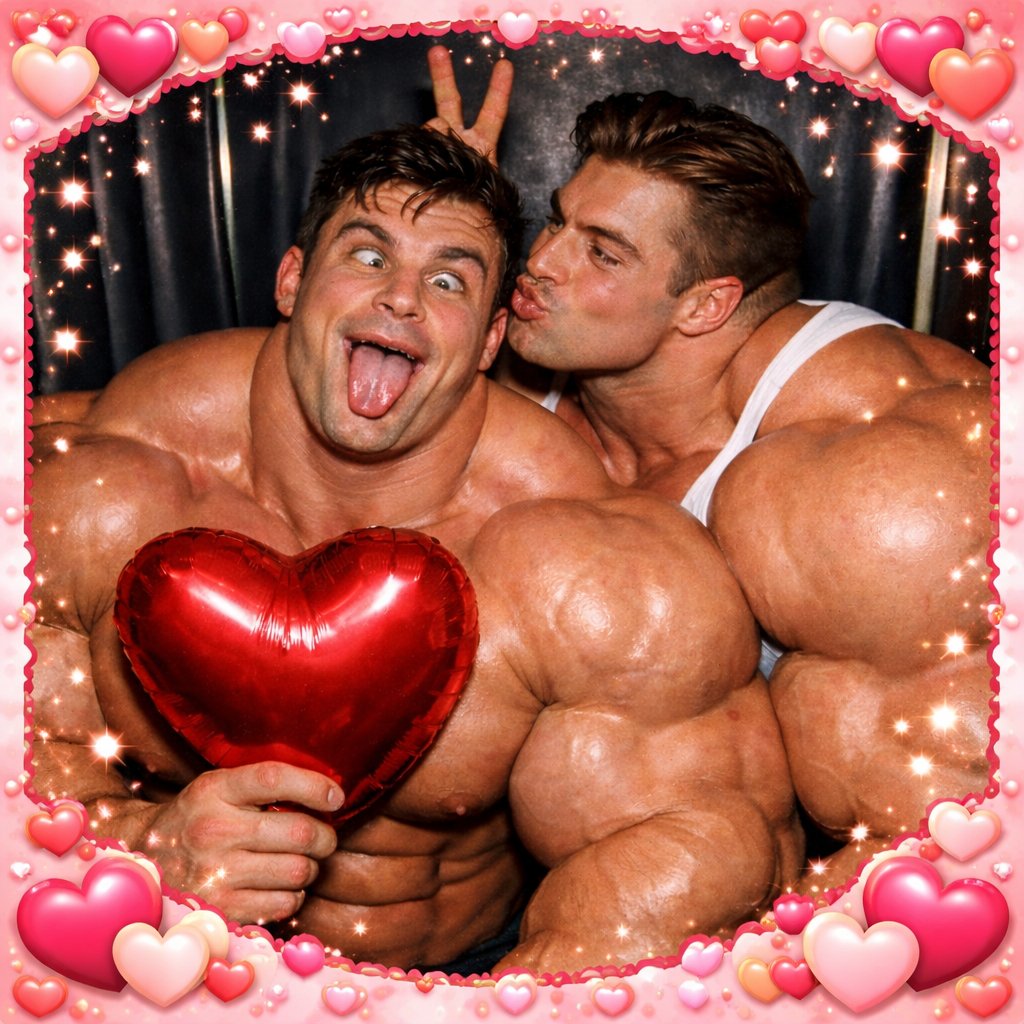 Happy Valentine's Day to the both of us!

#valentinesday #photobooth #shirtlessguys #muscle