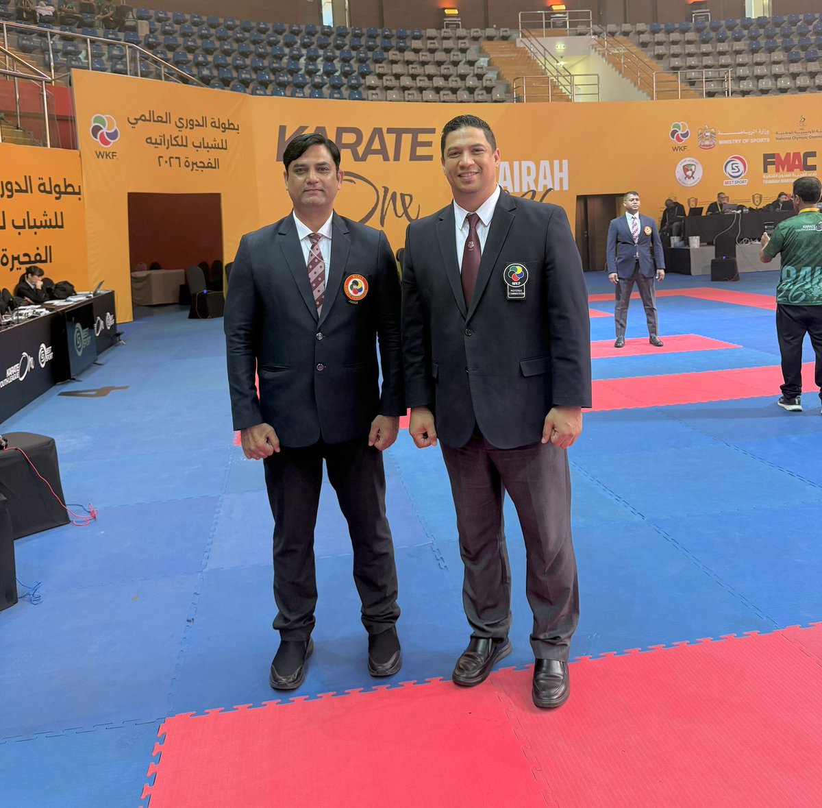 Syediftquar's tweet photo. It is an immense pleasure and honor for me to work alongside senior referees and judges from different continents, gaining valuable experience and deeper knowledge of the updated 2026 rules and regulations of the World Karate Federation during the Karate One Youth League Fujairah 2026.

I would like to once again express my sincere gratitude to Hanshi Bharat Sharma, President of the Karate India Organization, for giving me this wonderful officiating opportunity.

Warm Regards,
Shihan Syed Iftquar Hussain
Referee Commission Member – KIO
WKF and Asian Karate Federation Judge
WKF Accredited Coach