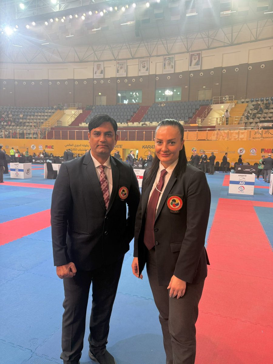 Syediftquar's tweet photo. It is an immense pleasure and honor for me to work alongside senior referees and judges from different continents, gaining valuable experience and deeper knowledge of the updated 2026 rules and regulations of the World Karate Federation during the Karate One Youth League Fujairah 2026.

I would like to once again express my sincere gratitude to Hanshi Bharat Sharma, President of the Karate India Organization, for giving me this wonderful officiating opportunity.

Warm Regards,
Shihan Syed Iftquar Hussain
Referee Commission Member – KIO
WKF and Asian Karate Federation Judge
WKF Accredited Coach
