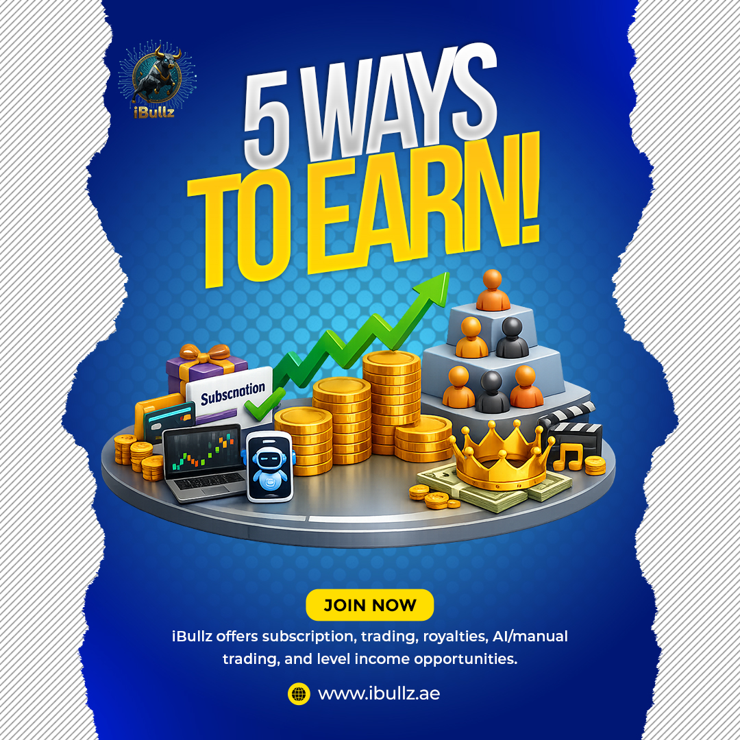 ibullz_official's tweet image. Why choose one income stream when you can have five?
With iBullz, you can earn through:
✔ Subscriptions
✔ NFT Trading
✔ Royalties
✔ AI &amp;amp; Manual Trading
✔ Level Income Opportunities

🚀 Join now and start earning: ibullz.ae

#5WaysToEarn #MultipleIncome #ibullz