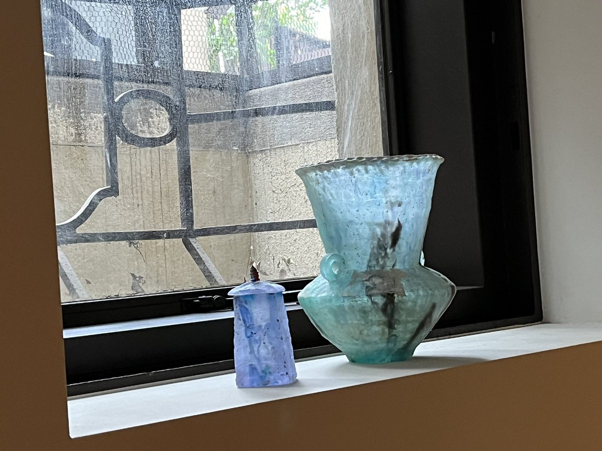 熊谷峻さんのローマガラス作品に惹かれて購入@Wa.gallery 左側のブルー