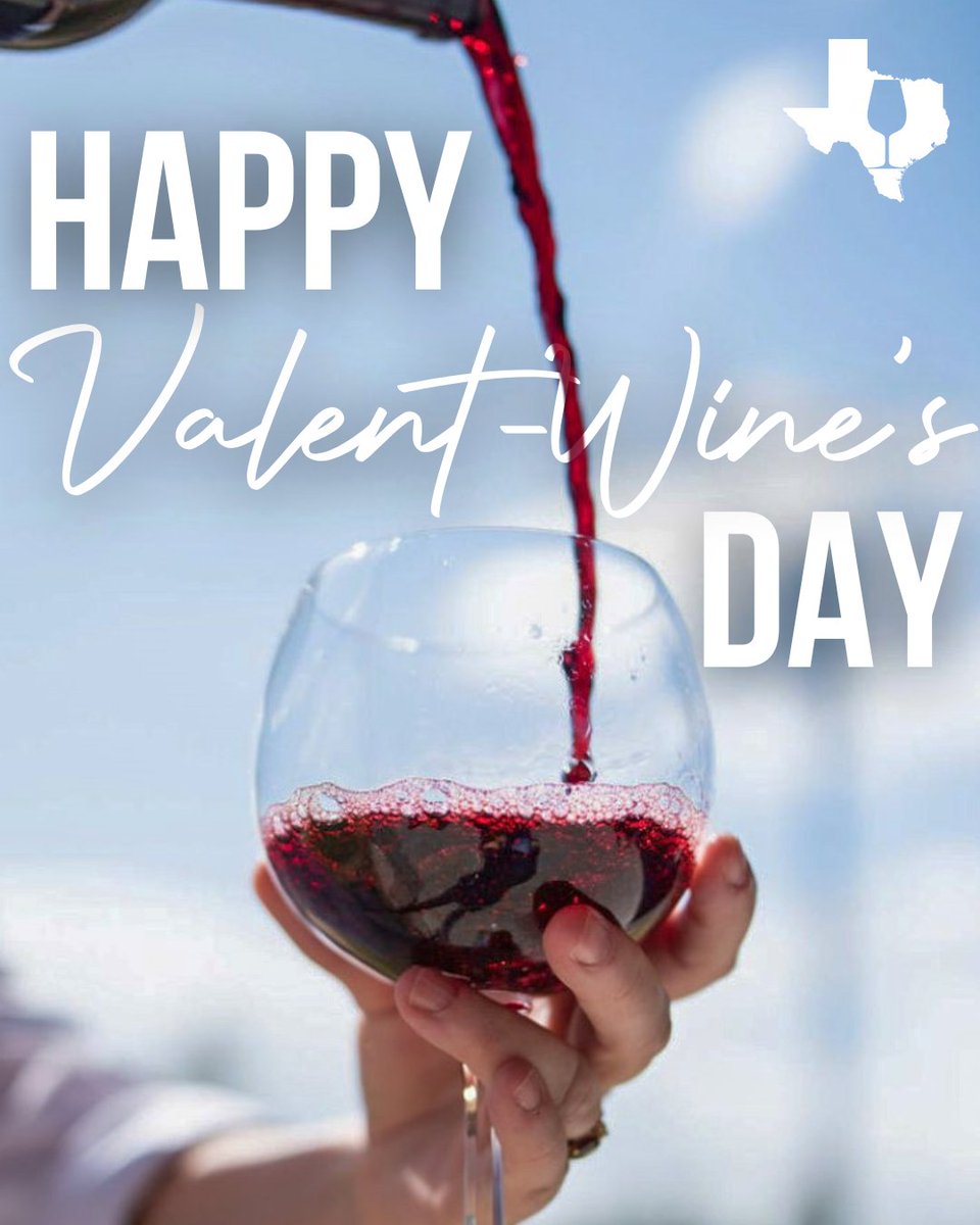 Happy Valent-wine's Day from Uncork Texas Wines and Commissioner Sid Miller!

There is no better way to celebrate today than with a glass of Texas wine with someone you love. Cheers, Texas! 🍷 ❤️ 

#UncorkTexasWines #TexasWine #ValentinesDay