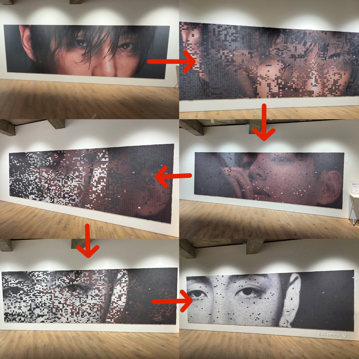 The transition of Taehyung's TYPE 非 exhibit message board 💌

#VxFriezeHouseSeoul 
#V_TYPE非 #TYPE_非