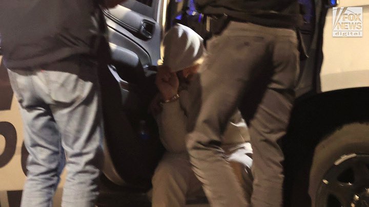 🚨🚨🚨FIRST LOOK at a man handcuffed at the Culver’s restaurant near Nancy Guthrie’s home in Tucson last night. No charges have been announced and authorities have not confirmed they have any suspects at this time.  (📸Kat Ramirez for Fox News Digital)