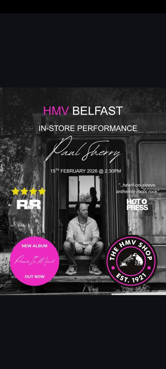 hmvBelfast's tweet image. We’ve got 2 in-store gigs occurring this weekend! Starting with #Cardinals who are performing alongside an album signing for their debut #Masquerade out now! 

On Sunday we’ll have #PaulSherry playing from 14:30 as part of our #hmvliveandlocal events.

See you all there!