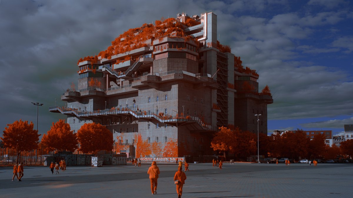 On a sunny day, I took some #infrared #PHOTOS  in a Second World War anti-aircraft #bunker in #Hamburg 's St. Pauli district.

Infrared Photography in Hamburg Part Two ecency.com/hive-194913/@c…