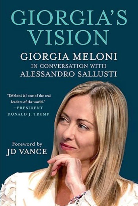 New book by pro-MAGA Italian Prime Minister is coming out soon in English. Guess who wrote the Foreward?