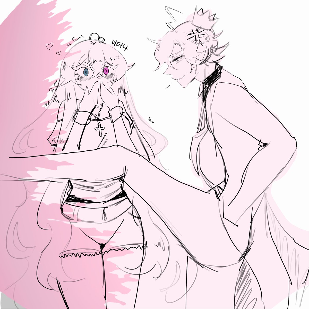 CELETTIE's tweet image. 🎀 Happy Valentine’s Day 2026!! 💗🌸💕
Art sketch post, might make another today too!! 💘
#digitalart #oc #ocart #procreateart #digitalillustration