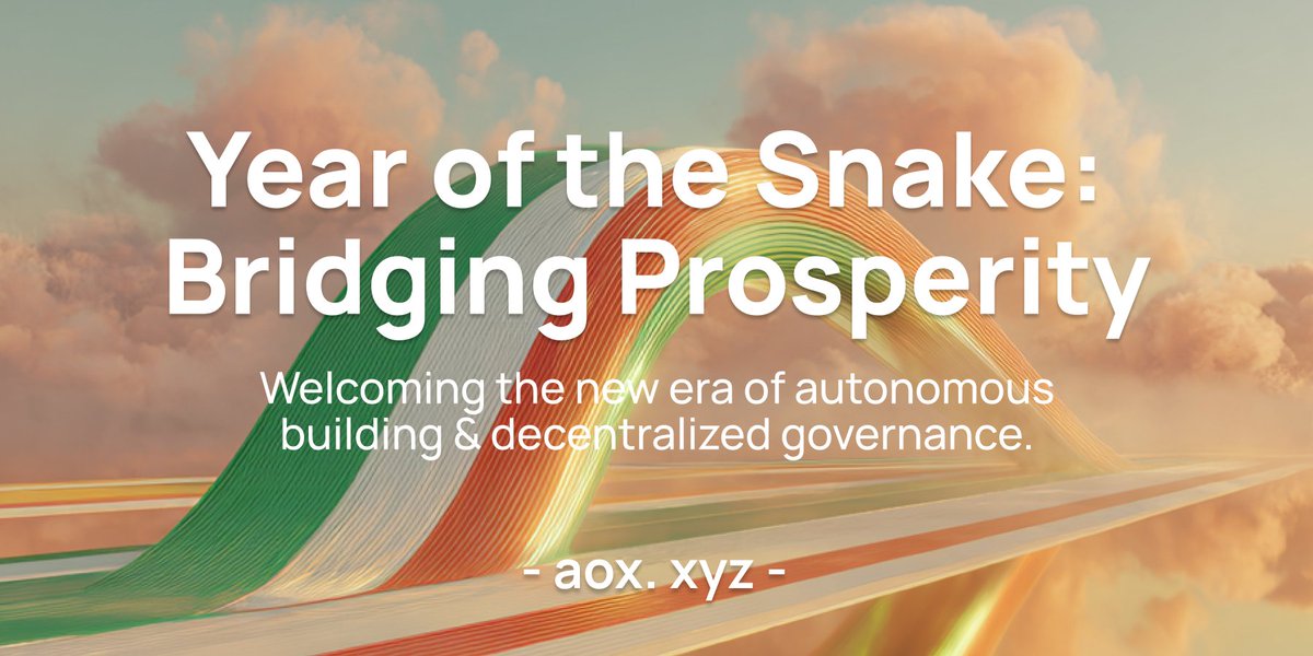 Happy Lunar New Year from AOX!

Saying goodbye to old narratives of centralized gatekeepers, and welcoming a new era of autonomous building and decentralized governance.

On this first day of the Lunar New Year, AOX is honored to be the bridge connecting you to infinite Web3