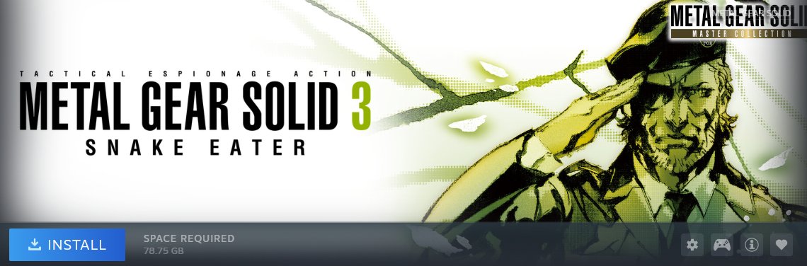 I thank god the new MGS3 update is an optional DLC pack, because this wouldn't have been funny if it wasnt