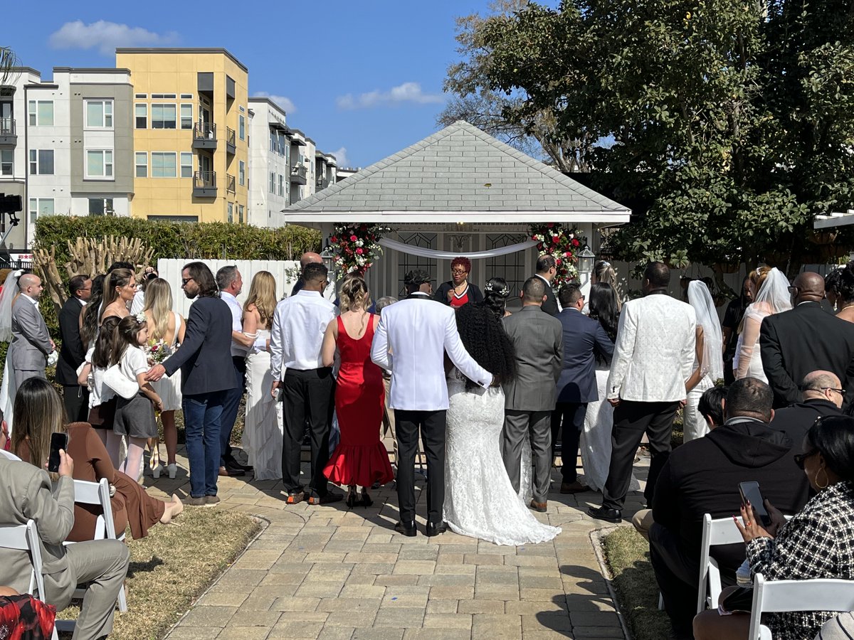 The Orange County Clerk married 20 couples this morning in a special Valentine's Day ceremony in Winter Park. #FOX35