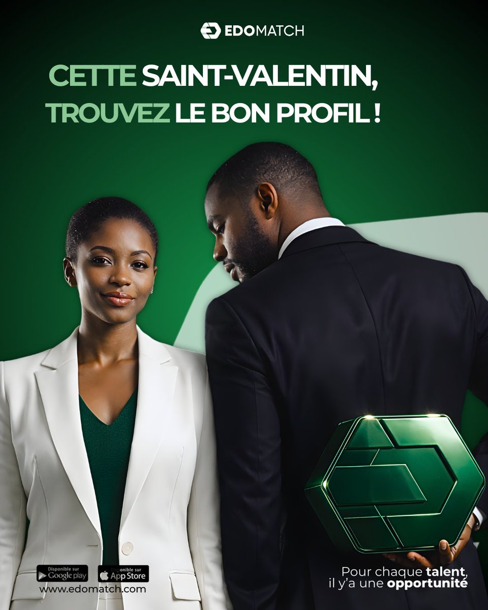 Cette Saint-Valentin, ne cherchez pas seulement le bon match…
Trouvez le bon profil.
#EdoMatch #SaintValentin  #Talent #Entreprise #Hiring