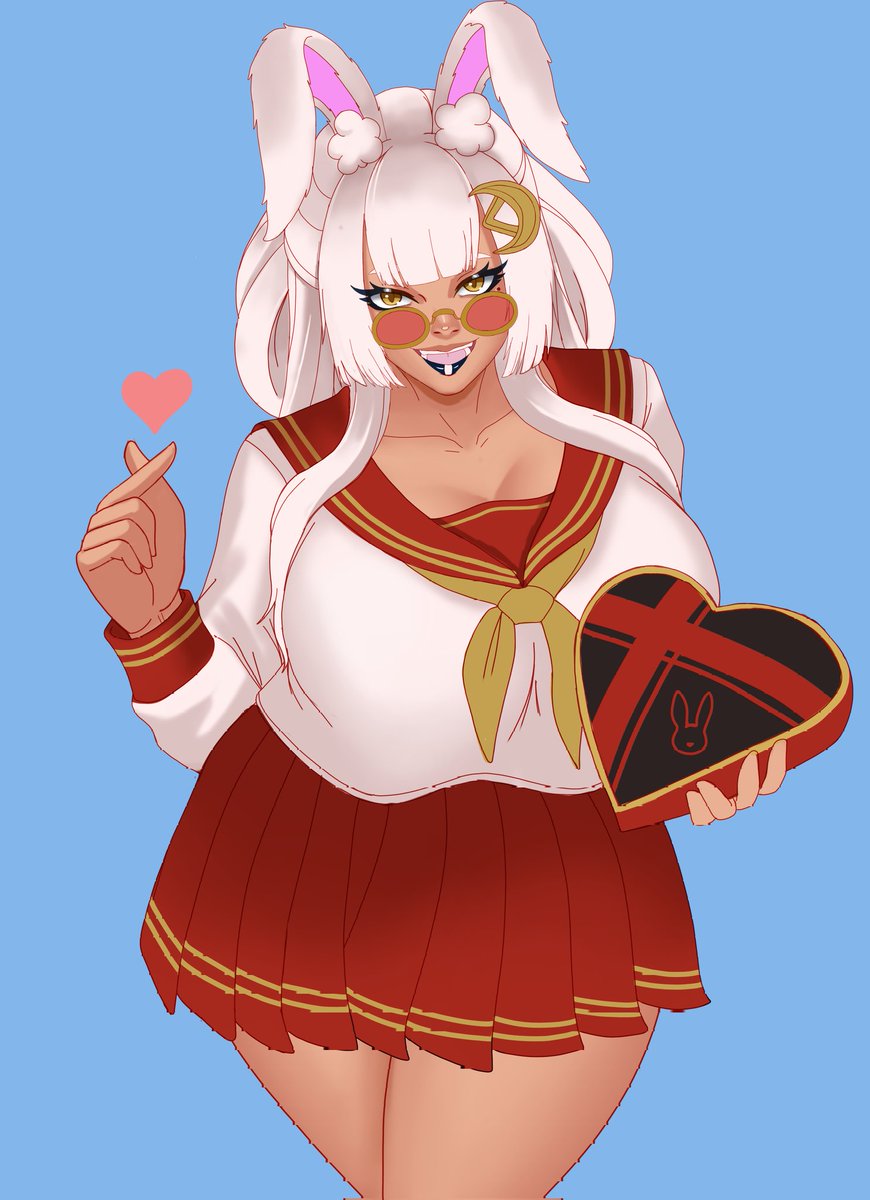 Happy Valentine's Day! 💘 
Yue gifted me chocolates this year and she even changed into a sailor uniform for me! 😍
I definitely know where this is going 😏
🎨: <a href="/raas_art/">Raas Alhague ⛎Phantom Melodies</a>