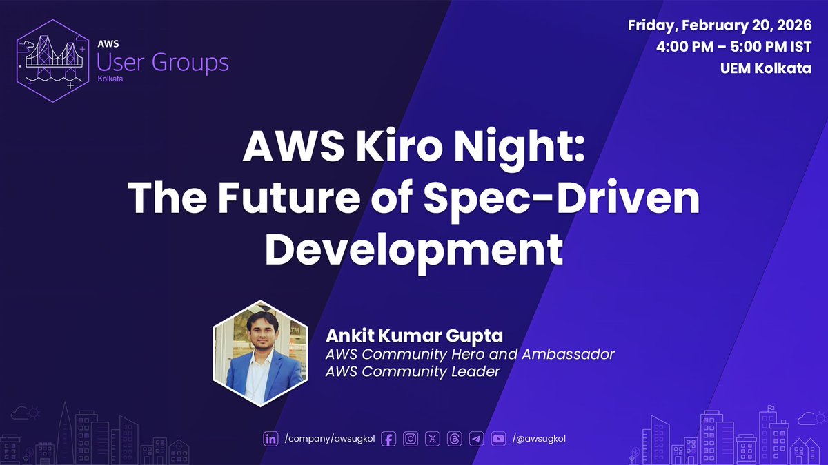 AWS User Group Kolkata tweet media