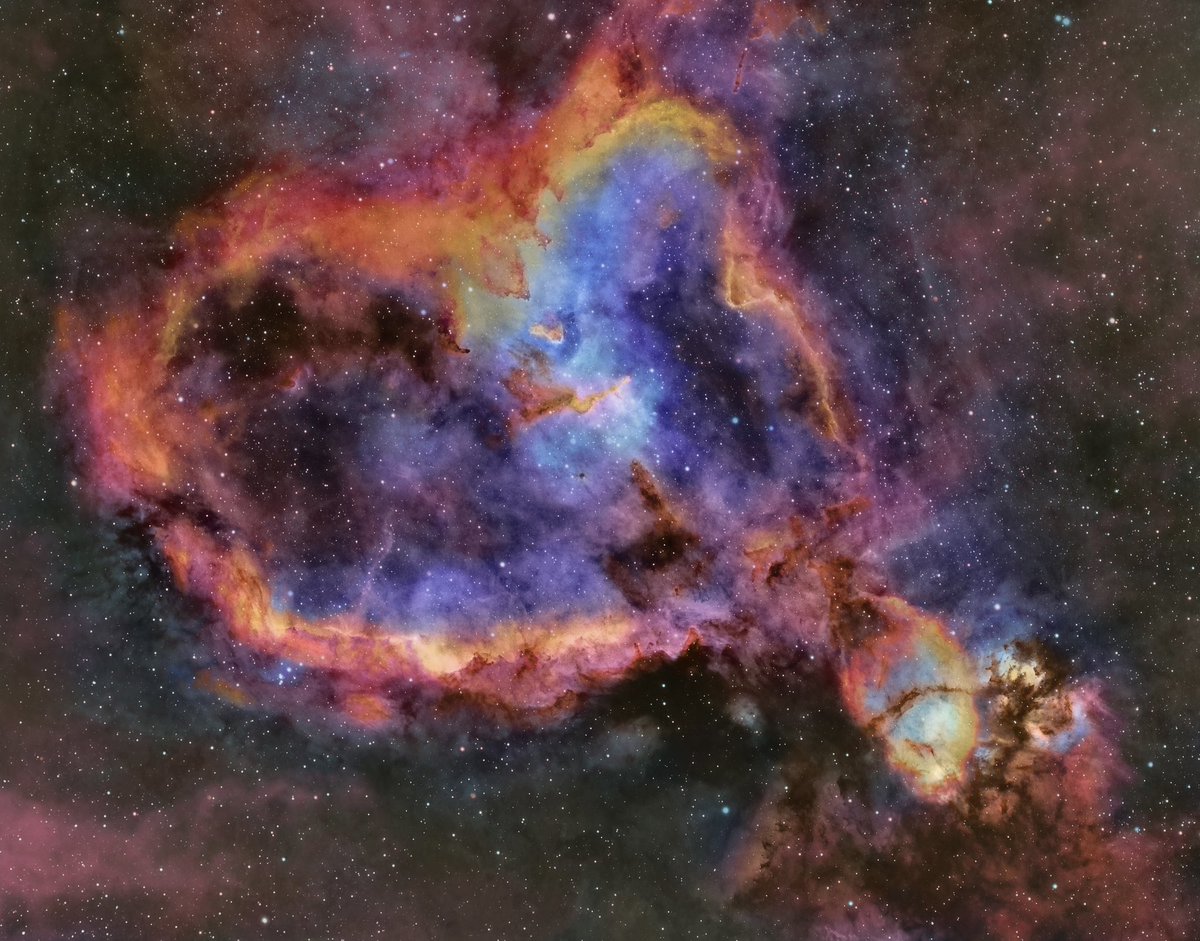 Here’s a heart for you for Valentine’s Day! 

This is the heart nebula captured with a 350mm telescope from my light polluted backyard when I lived in Sacramento.
