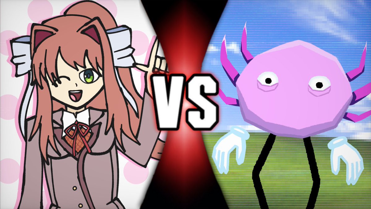 2ler_san's tweet photo. Happy Valentines Day 
(Monika vs Kinito)
#DEATHBATTLE https://t.co/YLTbInurXd
