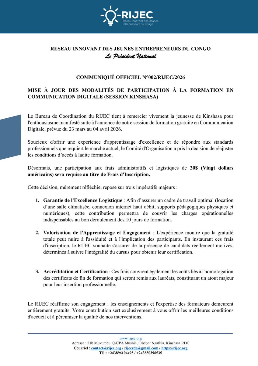 RIJEC RDC tweet media