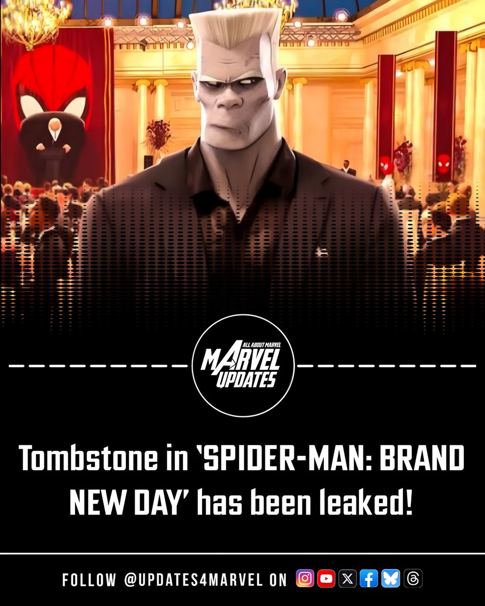 Updates4Marvel's tweet image. Tombstone in Spider-Man: Brand New Day has reportedly been leaked.
#SpiderManBrandNewDay #Tombstone #MCU #MarvelStudios