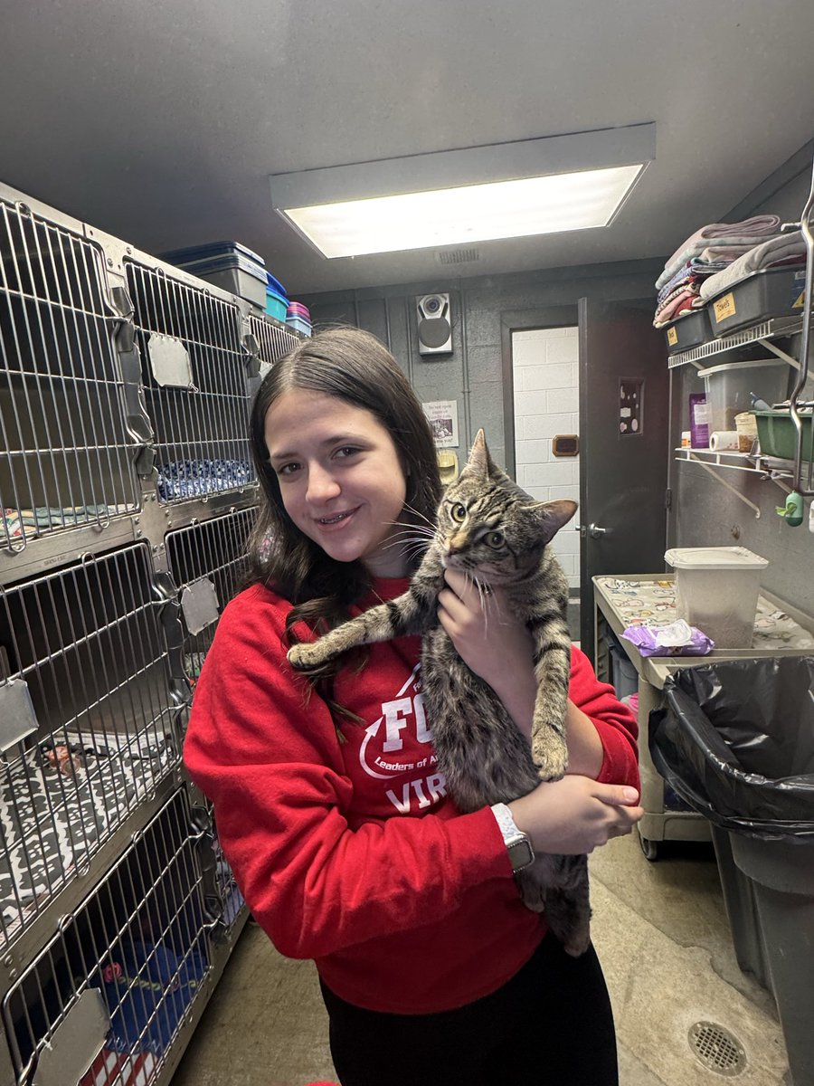 SKMS_FCCLA's tweet photo. Our SKMS FCCLA members spent Valentine’s Day morning volunteering at the Shenandoah County Animal Shelter cleaning, walking, playing, feeding, and donating supplies to support the animals. A paw-sitively perfect way to share the love. 🐾❤️ https://t.co/xiQqk80pA2