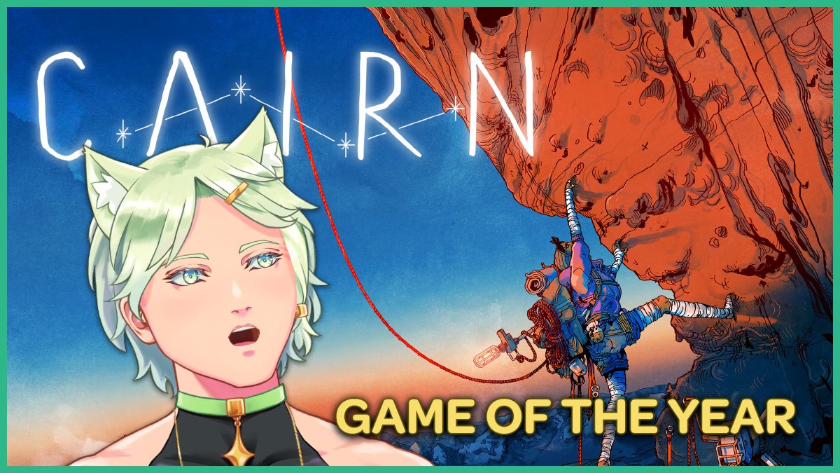 Happy Valentines Mechanics!! 💚 Let's go climb a mountain together 🧗‍♀️ Playing Cairn all day with you starting now~ I've got a special new redeem to show you on stream too! ✨

live now 🚨 on Twitch