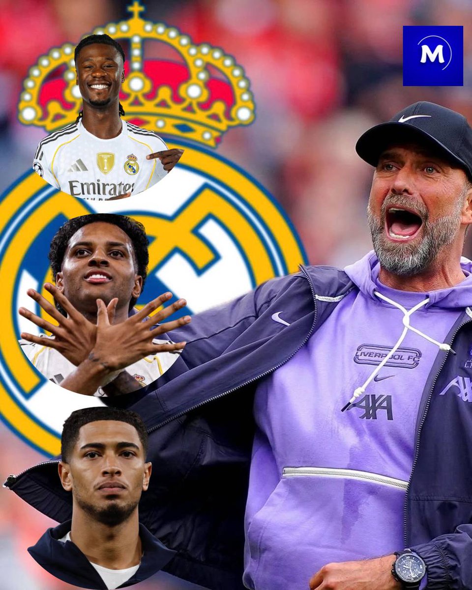 MatchDCentral's tweet photo. 🚨💣 BREAKING: Jürgen Klopp is reportedly ready to make big changes if he takes charge at Real Madrid from Álvaro Arbeloa.

Reports say Klopp would look to raise around €250m in transfer funds by selling players who don’t fit his plans.

Names being mentioned include:
❌️Eduardo Camavinga
❌️Rodrygo Goes
❌️ Jude Bellingham

He is also said to admire former players he coached, like 

✅️Alexis Mac Allister 
✅️Dominik Szoboszlai.

Meanwhile, Atlético Madrid are reportedly keeping an eye on Camavinga’s situation.

Story still developing. 

(@topskillsportuk)