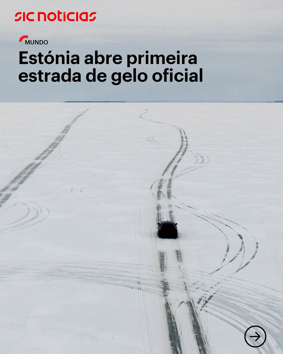 SICNoticias's tweet photo. A Estónia abriu a primeira estrada oficial feita de gelo, em que a espessura da camada é controlada pela entidade gestora das estradas. São 17 quilómetros que ligam as ilhas de Hiuma e Sarema.
Saiba mais aqui: https://t.co/y2W9vtKDm3
#road #estonia #hiuma #sarema #estradadegelo #news #sicnoticias
