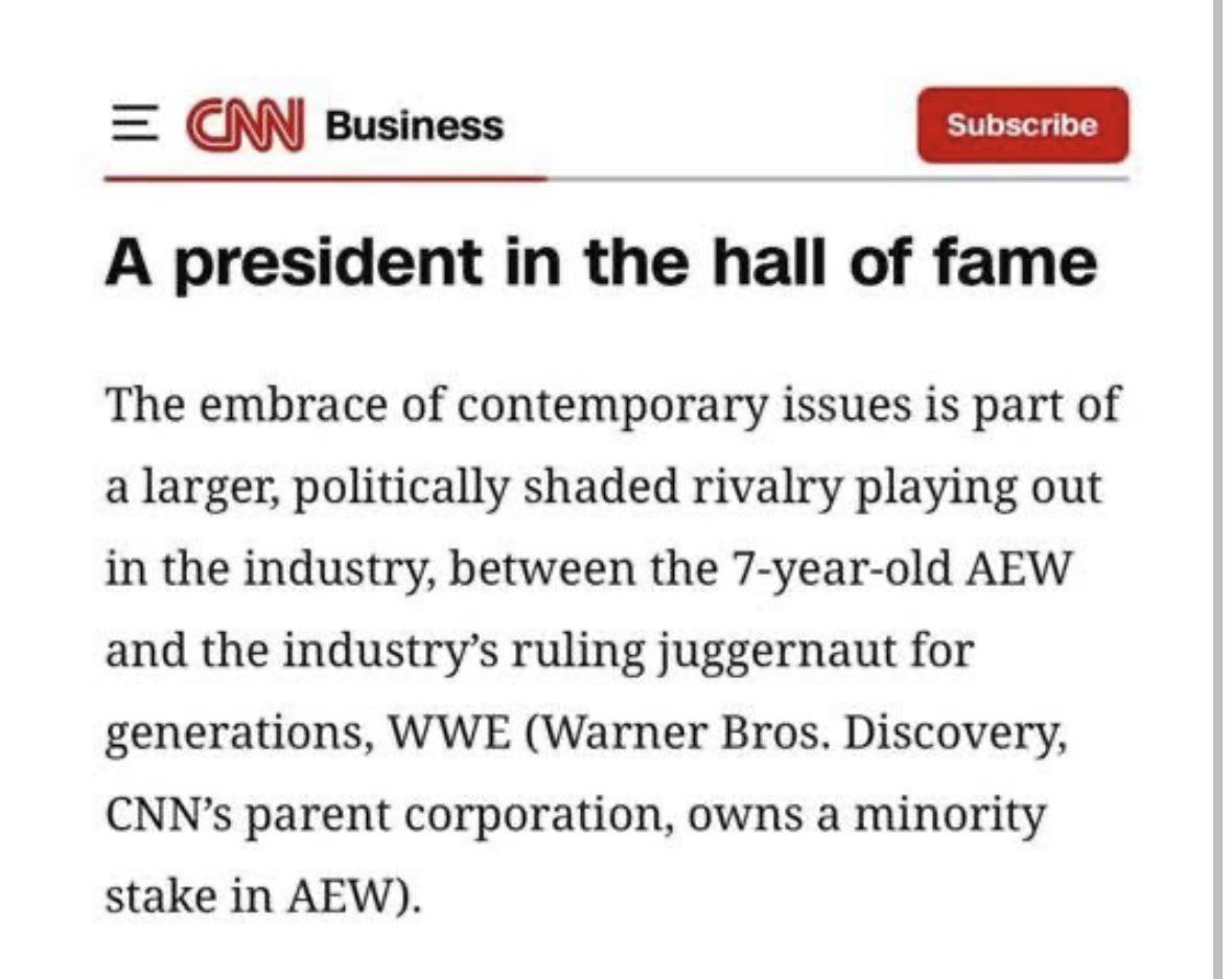 TwoManPowerTrip's tweet image. Looks like The Who owns AEW (other than Tony Khan) rumors can be put to bed. CNN confirms WBD does in fact own a minority stake in the company @BrandonThurston 

cnn.com/2026/02/14/bus…