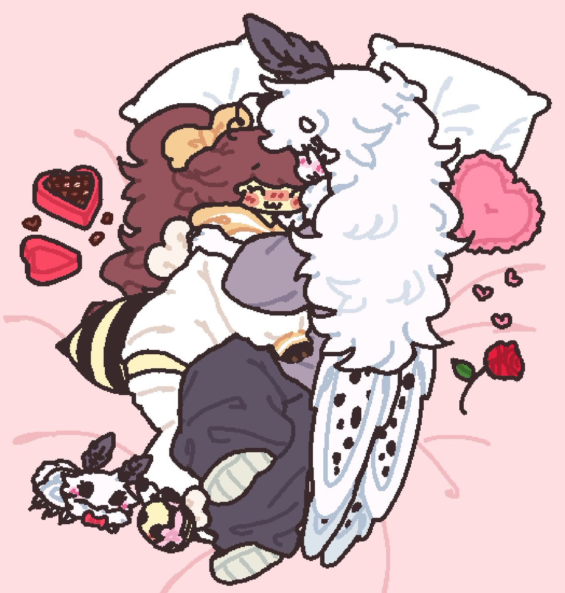 tingusbungus's tweet photo. Happy valenting’s day 🙌 OFC I drew them very lovey dovey https://t.co/oRlpfMucdt