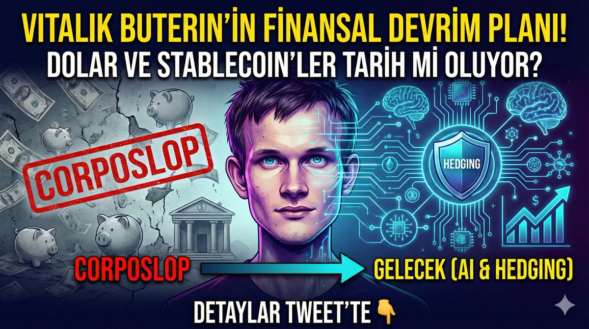 VITALIK BUTERIN AZ ÖNCE FİNANSAL DEVRİM PLANINI AÇIKLADI !! DOLAR VE STABLECOIN’LER TARİH Mİ OLUYOR?

Herkes günlük fiyat hareketlerine odaklanmışken, Vitalik Buterin sessiz sedasız finansal sistemin DNA'sını değiştirecek manifestosunu yayınladı.

Bu okuduğum en cesur, en agresif