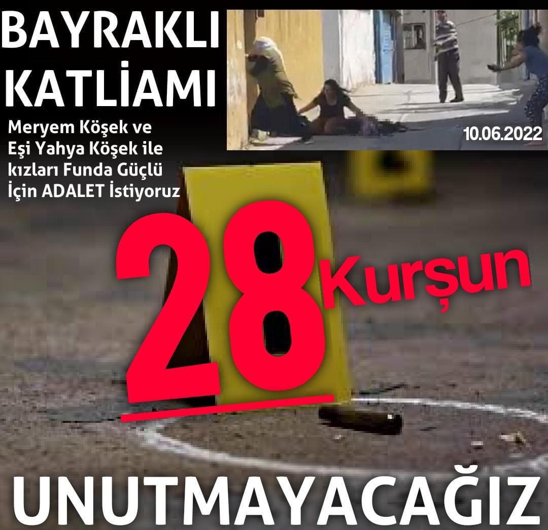 Ben Funda Güçlü 
Ölmedim öldürüldüm‼️
Ben Meryem Köşek
Ölmedim öldürüldüm‼️
Ben Yahya Köşek 
Ölmedim öldürüldüm ‼️
Biz bir aileydik 
Çok güzel bir aileydik...
Ölmedik
#28Kurşun ile  öldürüldük
 <a href="/TCYargitay/">Yargıtay Başkanlığı</a> dosyanın kesinleşmesini bekliyoruz yarım bırakılan adalet tamamlansın !