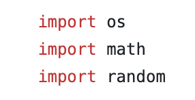 Three-import snippet