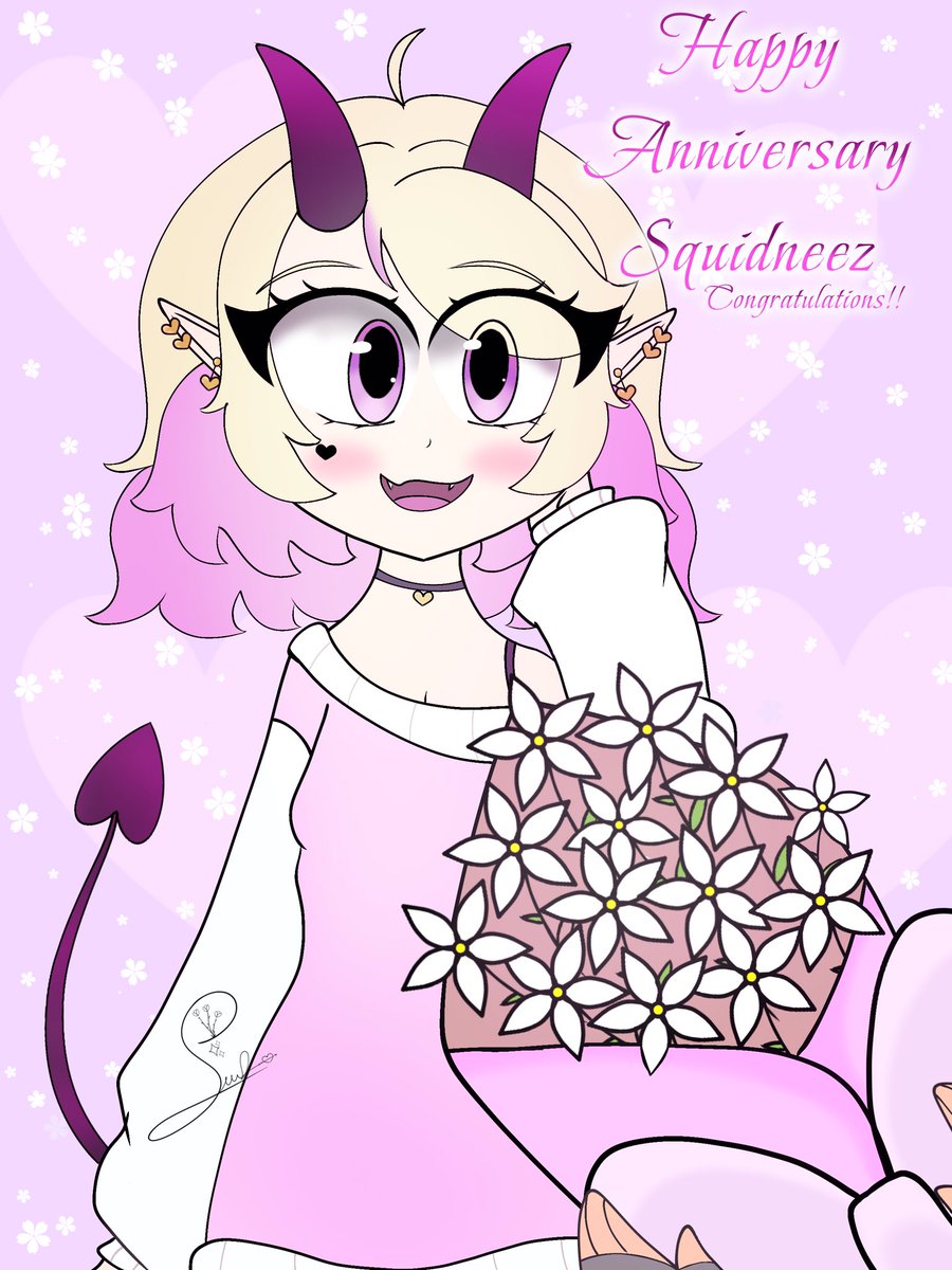 A gift for <a href="/SquidneezVT/">Squidnee😈💕Vtuber</a>  for her  1 year anniversary,I hope you like it  ,congrats 💕✨