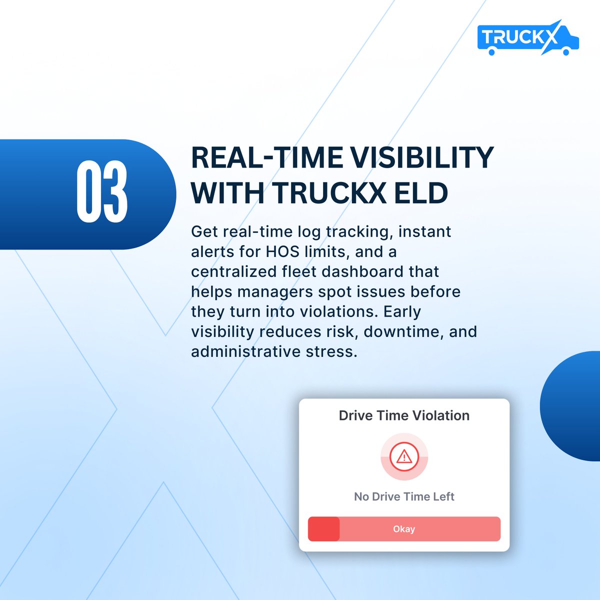 With TruckX, ELD compliance becomes simple through real-time logs and clear visibility, helping fleets stay organized and aligned with FMCSA. Link: bit.ly/482aF6t
#TruckX #FleetManagement #ELDCompliance #TruckingLife #FMCSA #AmericanTrucking #ELDMandate #FleetTechnology