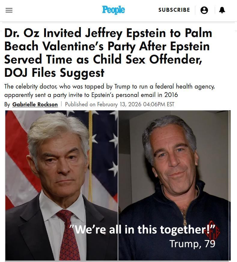 We all suspected that @realdonaldtrump  filled his entire cabinet with criminals, but potentially pedophile and pedophile-enabling criminals were also totally expected.

🏷️Tag someone who denied there were any criminals in @potus's circle. 👇

#EpsteinFiles #DrOz #TrumpAdminist…