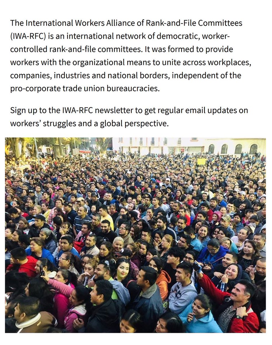 NoWar28052360's tweet image. #LaborRights #StrikeForWorkers #UnionPower #WorkersUnite #StandWithWorkers #SolidarityForever #FightForFairness #WorkersVoices #Joinaunion #Solidarity #Strike

Subscribe to the IWA-RFC Newsletter!

wsws.org/en/topics/site…